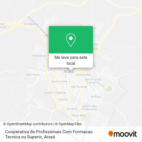 Cooperativa de Profissionais Com Formacao Tecnica ou Superio mapa