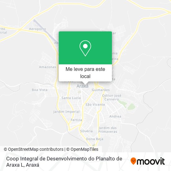 Coop Integral de Desenvolvimento do Planalto de Araxa L mapa