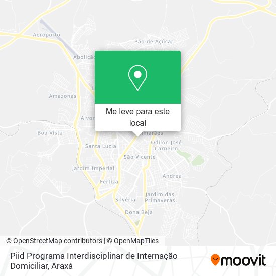 Piid Programa Interdisciplinar de Internação Domiciliar mapa