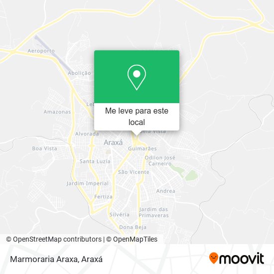 Marmoraria Araxa mapa