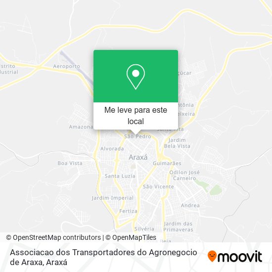 Associacao dos Transportadores do Agronegocio de Araxa mapa