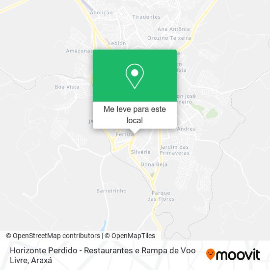 Horizonte Perdido - Restaurantes e Rampa de Voo Livre mapa