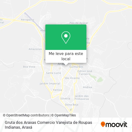 Gruta dos Araxas Comercio Varejista de Roupas Indianas mapa