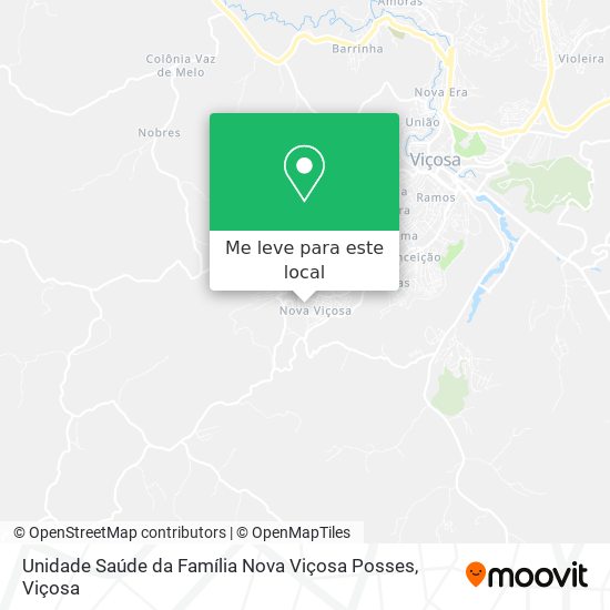 Unidade Saúde da Família Nova Viçosa Posses mapa