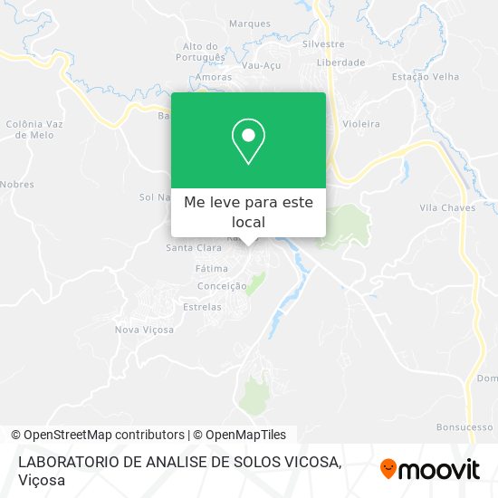 LABORATORIO DE ANALISE DE SOLOS VICOSA mapa