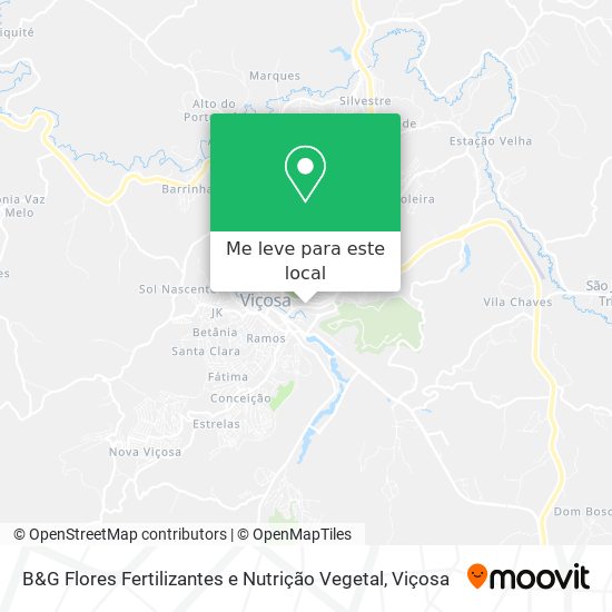 B&G Flores Fertilizantes e Nutrição Vegetal mapa