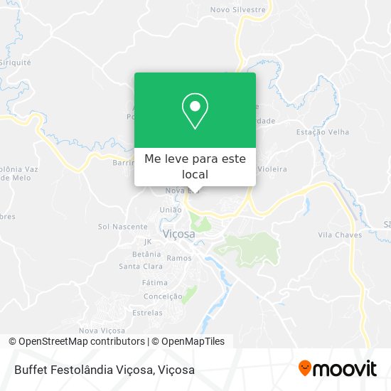 Buffet Festolândia Viçosa mapa