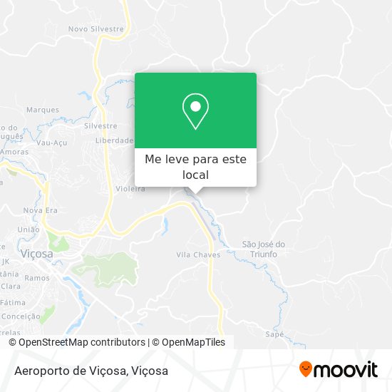 Aeroporto de Viçosa mapa