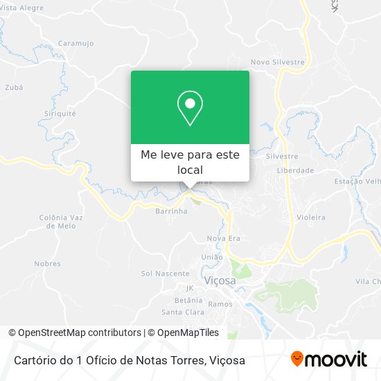 Cartório do 1 Ofício de Notas Torres mapa