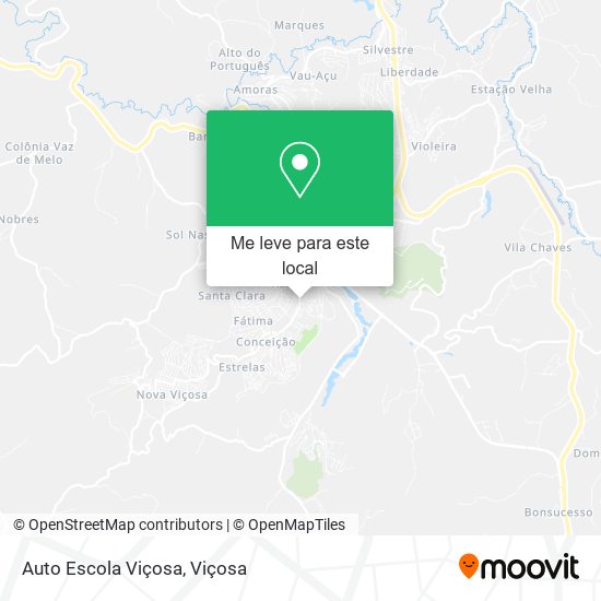 Auto Escola Viçosa mapa