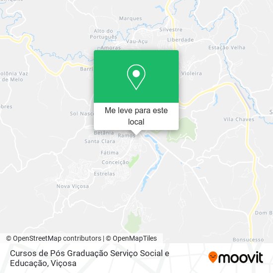 Cursos de Pós Graduação Serviço Social e Educação mapa