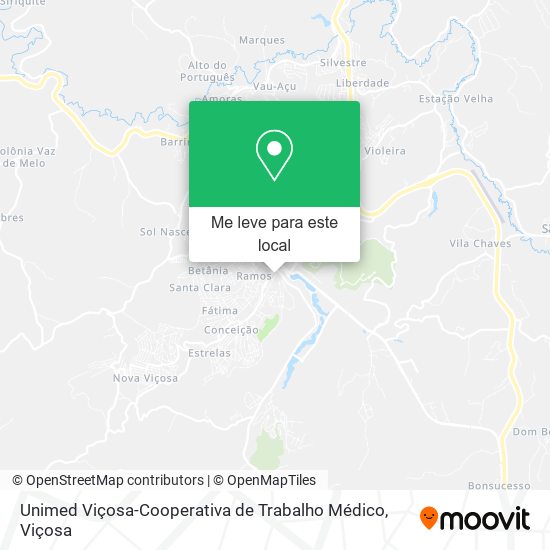 Unimed Viçosa-Cooperativa de Trabalho Médico mapa