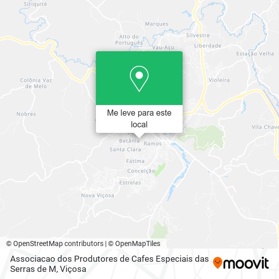 Associacao dos Produtores de Cafes Especiais das Serras de M mapa