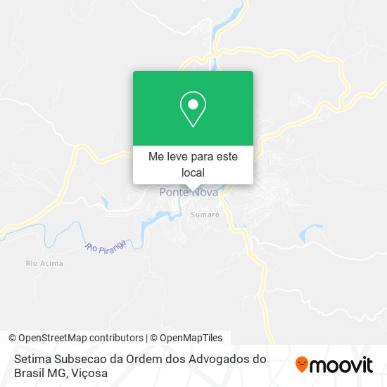 Setima Subsecao da Ordem dos Advogados do Brasil MG mapa