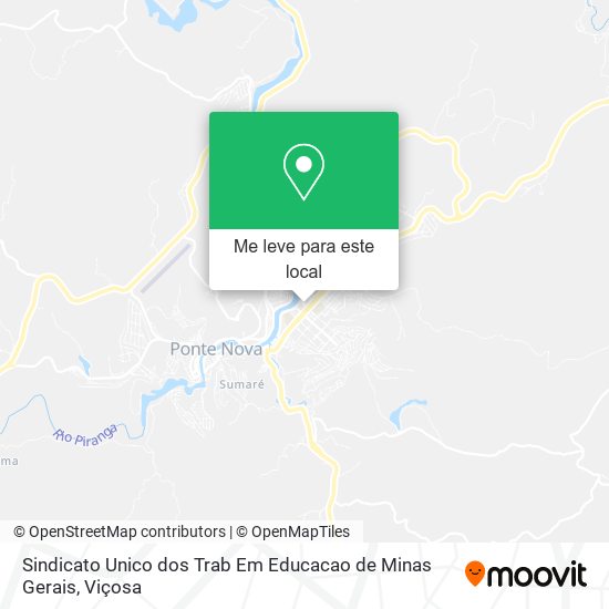 Sindicato Unico dos Trab Em Educacao de Minas Gerais mapa