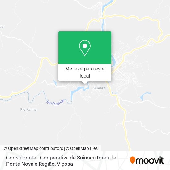 Coosuiponte - Cooperativa de Suinocultores de Ponte Nova e Região mapa