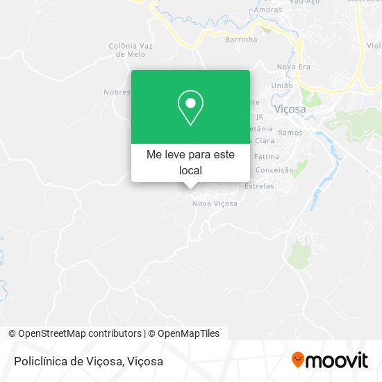 Policlínica de Viçosa mapa