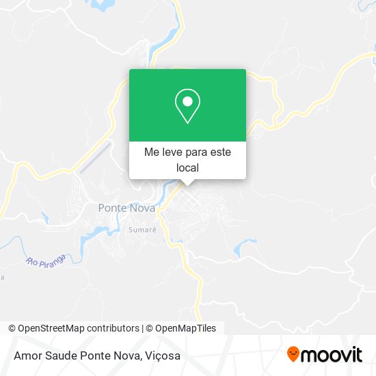 Amor Saude Ponte Nova mapa