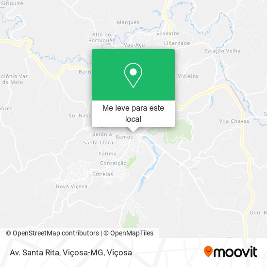 Av. Santa Rita, Viçosa-MG mapa