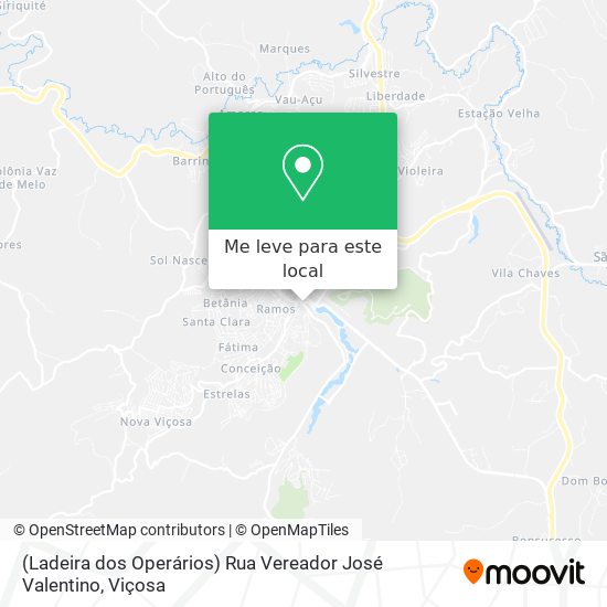 (Ladeira dos Operários) Rua Vereador José Valentino mapa