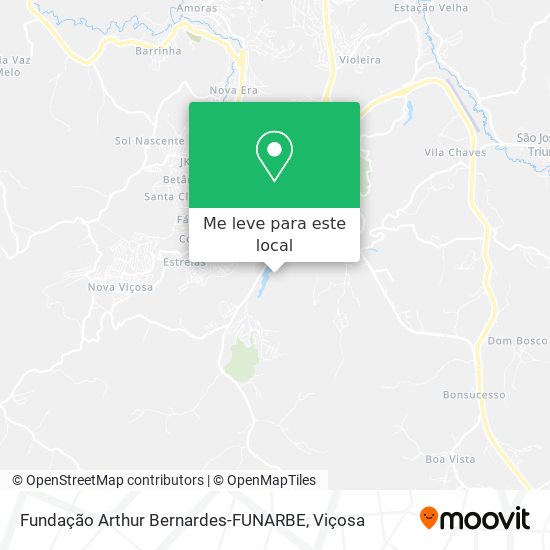 Fundação Arthur Bernardes-FUNARBE mapa