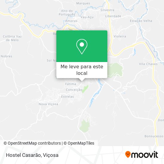 Hostel Casarão mapa