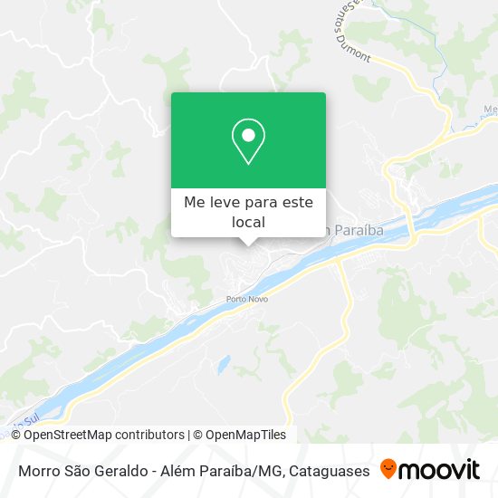 Morro São Geraldo - Além Paraíba / MG mapa