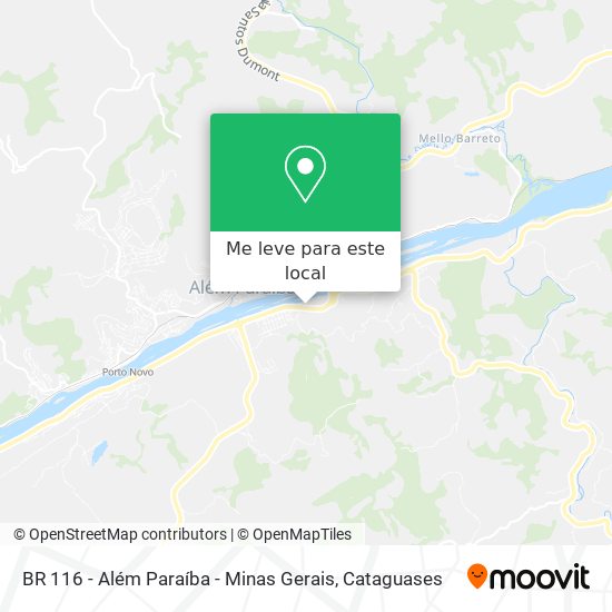 BR 116 - Além Paraíba - Minas Gerais mapa