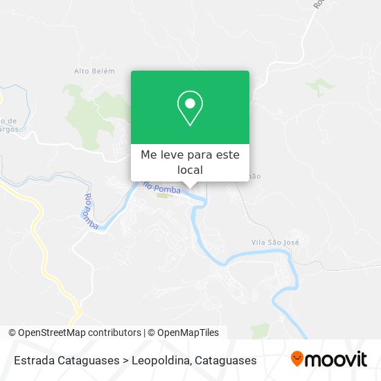 Estrada Cataguases > Leopoldina mapa