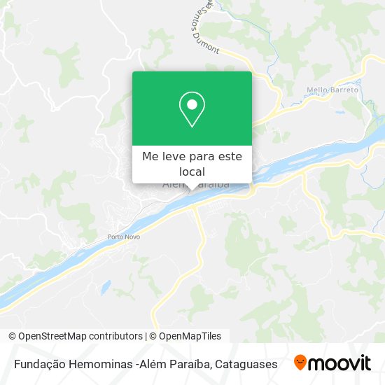 Fundação Hemominas -Além Paraíba mapa