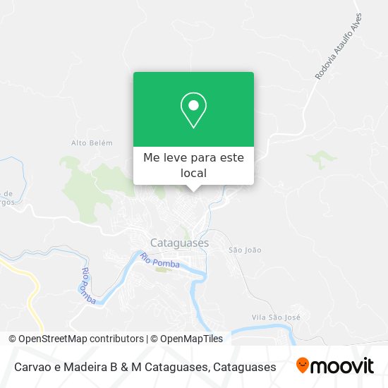 Carvao e Madeira B & M Cataguases mapa