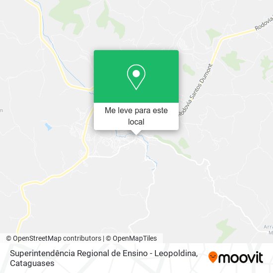 Superintendência Regional de Ensino - Leopoldina mapa