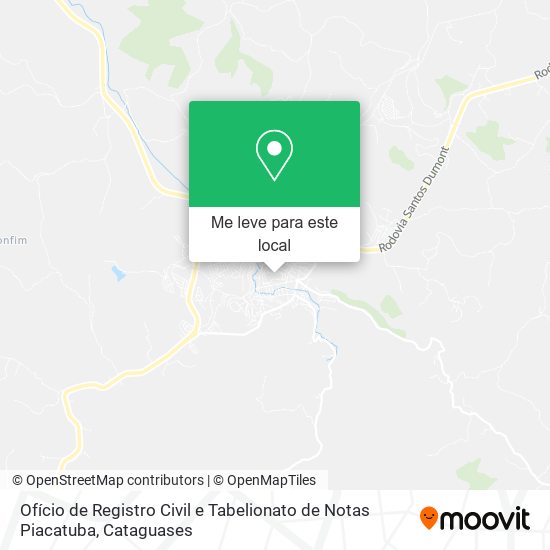 Ofício de Registro Civil e Tabelionato de Notas Piacatuba mapa