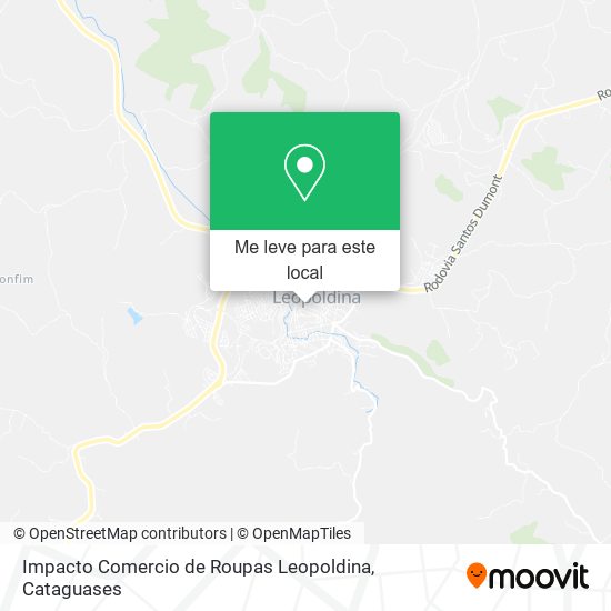 Impacto Comercio de Roupas Leopoldina mapa