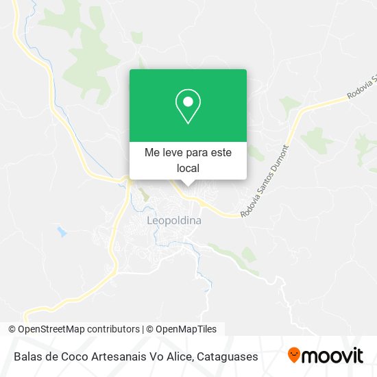 Balas de Coco Artesanais Vo Alice mapa