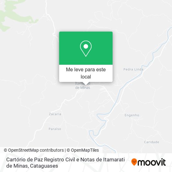 Cartório de Paz Registro Civil e Notas de Itamarati de Minas mapa