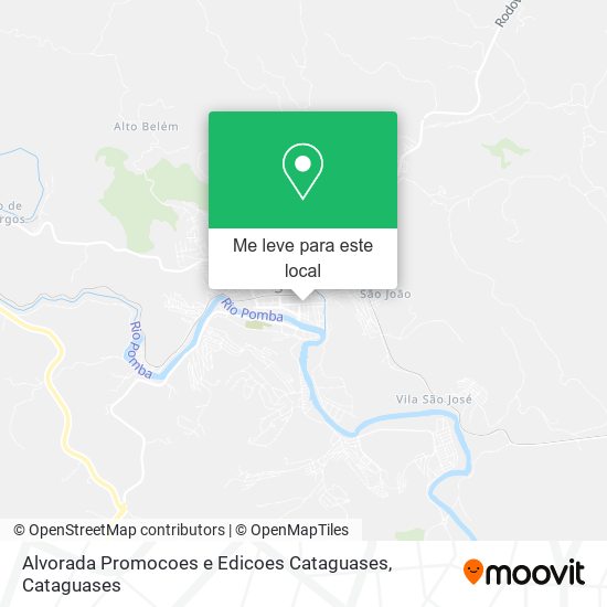 Alvorada Promocoes e Edicoes Cataguases mapa