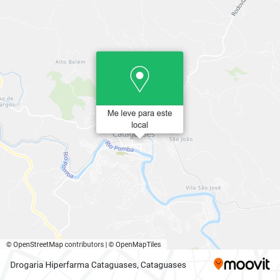 Drogaria Hiperfarma Cataguases mapa