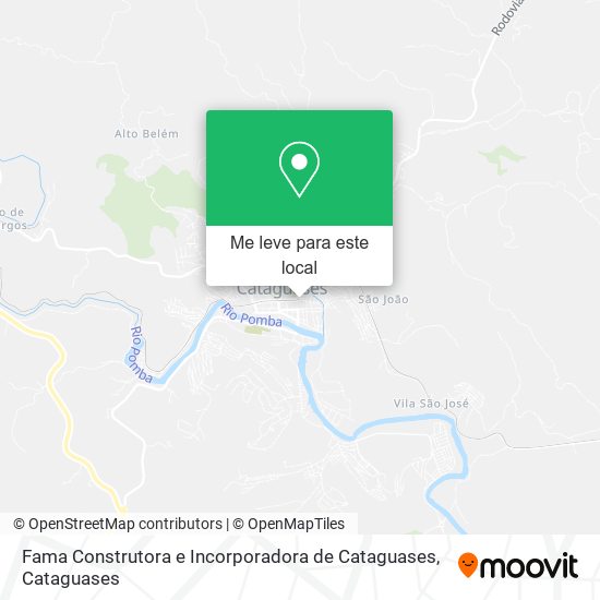 Fama Construtora e Incorporadora de Cataguases mapa