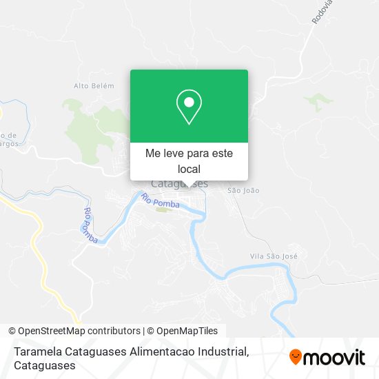 Taramela Cataguases Alimentacao Industrial mapa