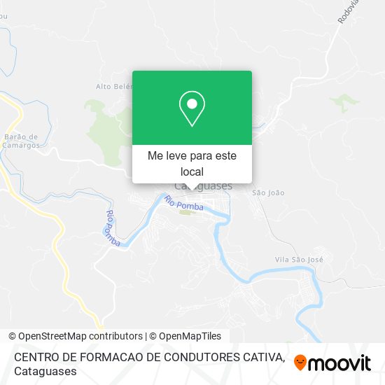 CENTRO DE FORMACAO DE CONDUTORES CATIVA mapa