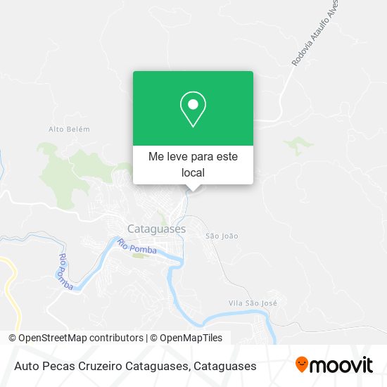 Auto Pecas Cruzeiro Cataguases mapa