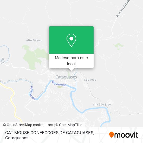 CAT MOUSE CONFECCOES DE CATAGUASES mapa
