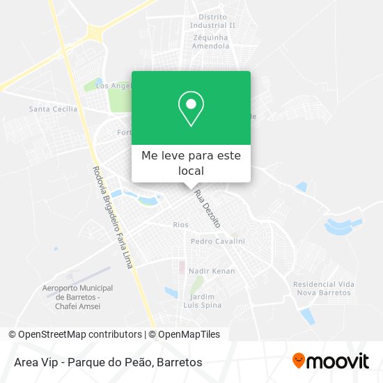 Area Vip - Parque do Peão mapa