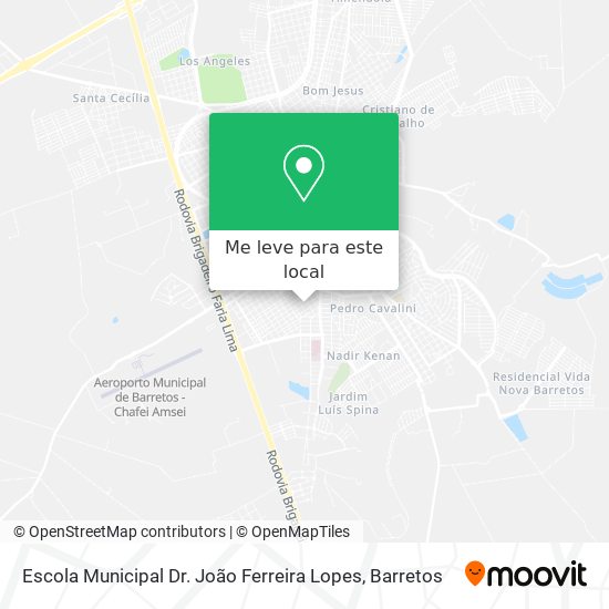 Escola Municipal Dr. João Ferreira Lopes mapa