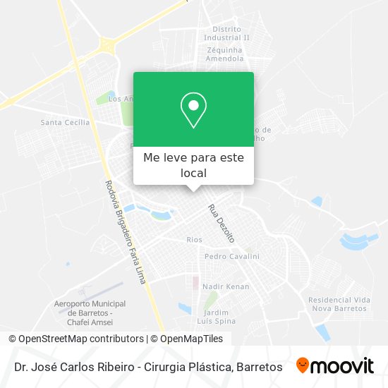 Dr. José Carlos Ribeiro - Cirurgia Plástica mapa
