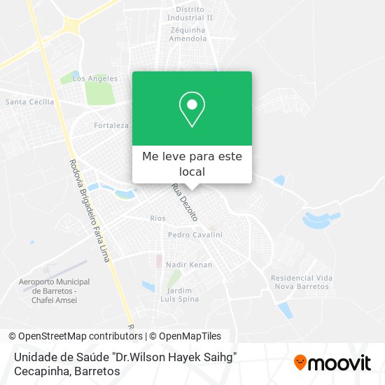 Unidade de Saúde "Dr.Wilson Hayek Saihg" Cecapinha mapa