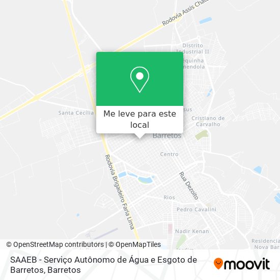 SAAEB - Serviço Autônomo de Água e Esgoto de Barretos mapa