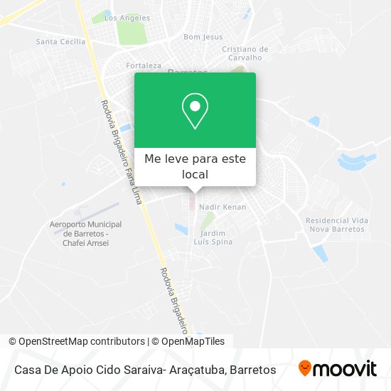 Casa De Apoio Cido Saraiva- Araçatuba mapa