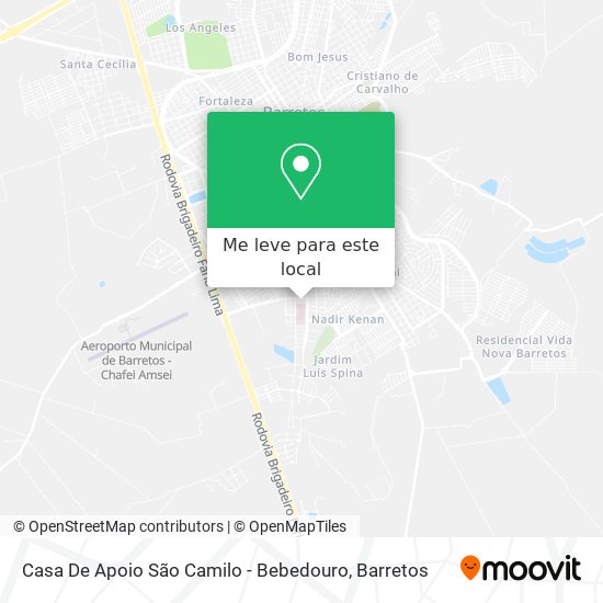 Casa De Apoio São Camilo - Bebedouro mapa